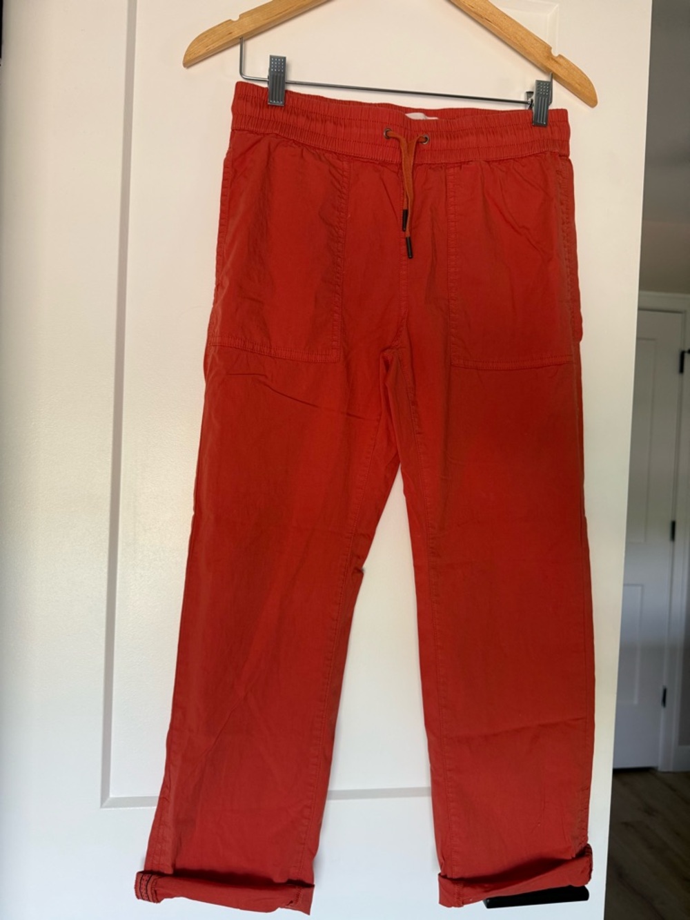 Women’s Red/Orange Drawstring Casual Pants